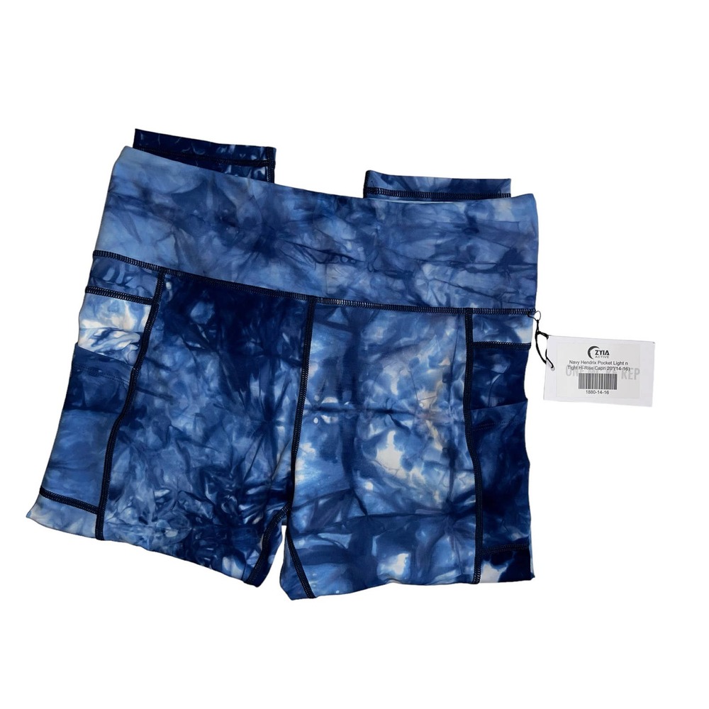 Navy Hendrix Pocket Light n Tight Hi-rise Capri 20" Size 14-16 NWT